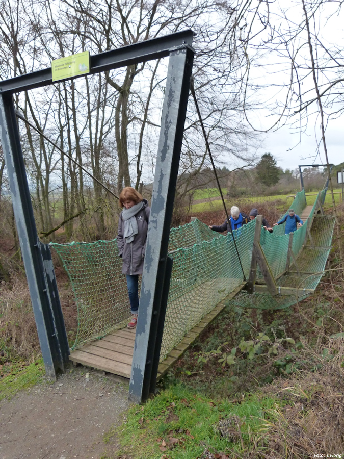 Auf der Seilhängebrücke